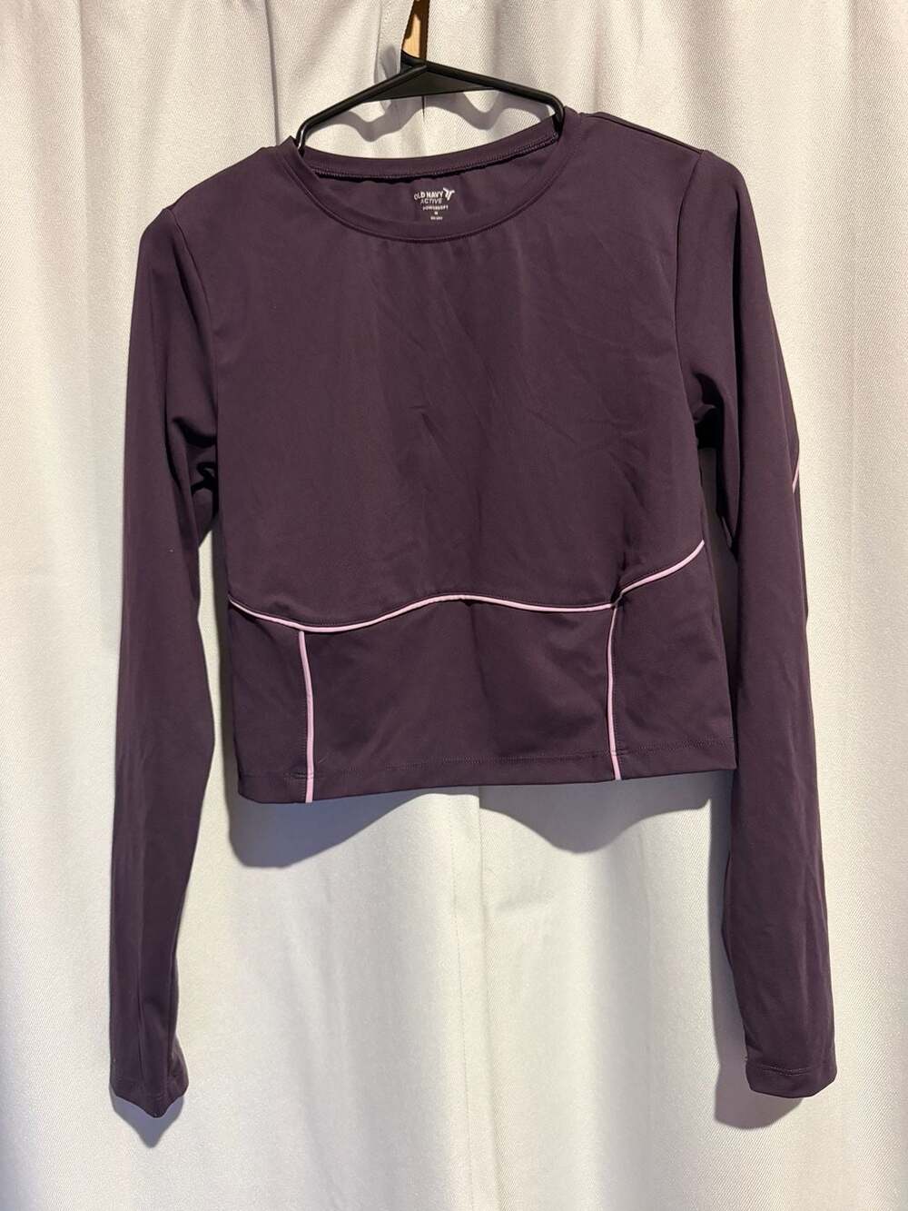 Old Navy Powersoft Long Sleeve Crop Top Size M Purple